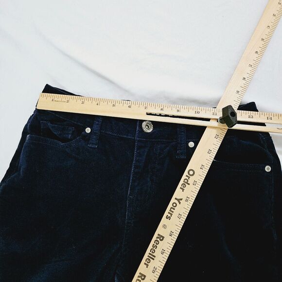 Hydraulic Womens Corduroy Pants Blue Size 6 Cotton Blend Stretch Pockets Button - Picture 3 of 12